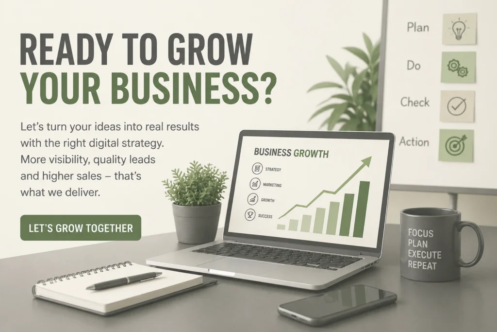 Business-growth-workspace-with-lapto
